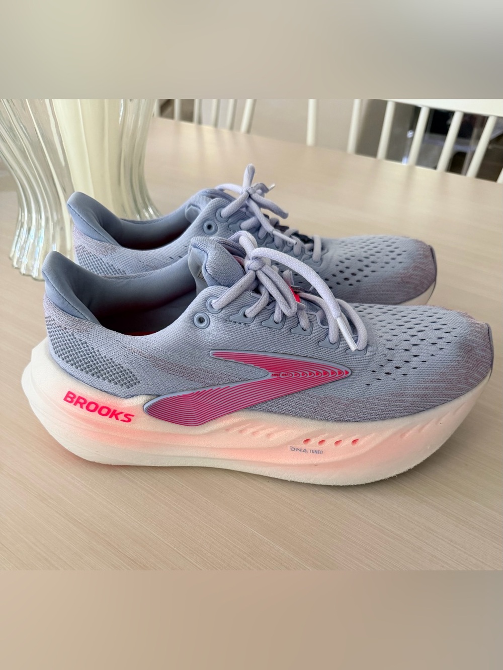 Brooks Women's Light Gray & Pink Running Shoes